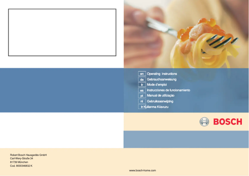 Page n°1 - Manuel utilisateur Bosch PRB326B70E