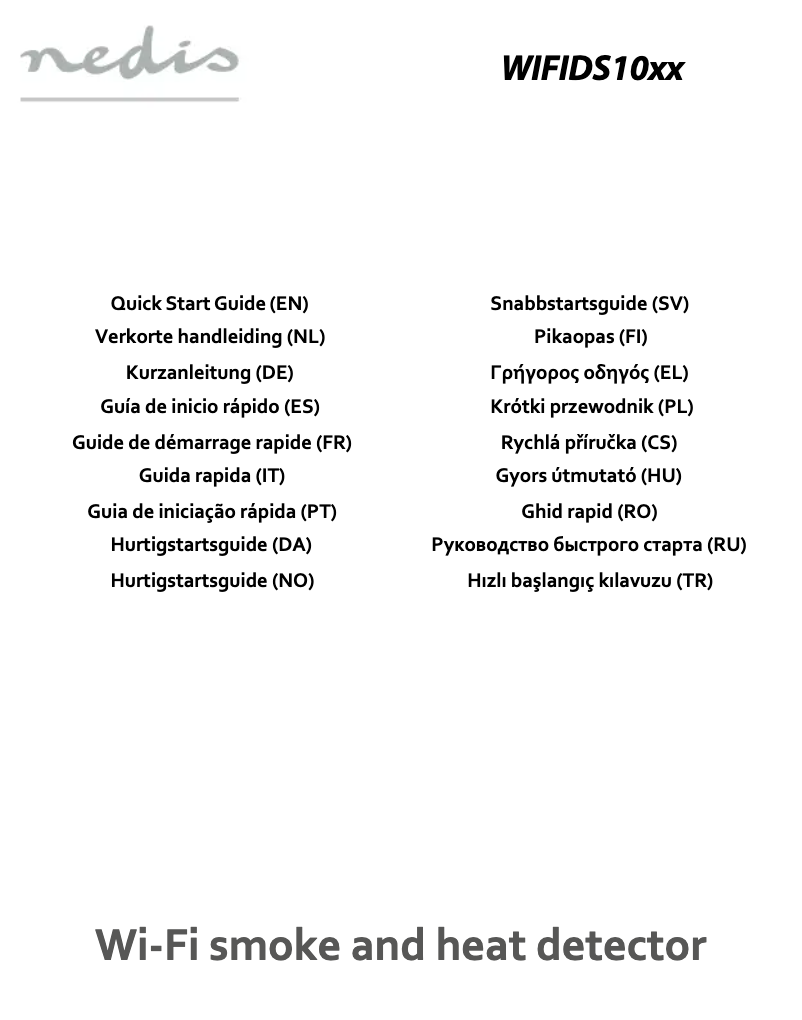 Page n°1 - Manuel utilisateur Nedis WIFIDS10WT