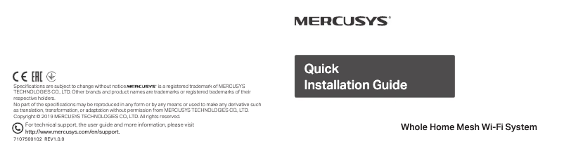 Page 1 de la notice Guide d'installation Mercusys HALO S12