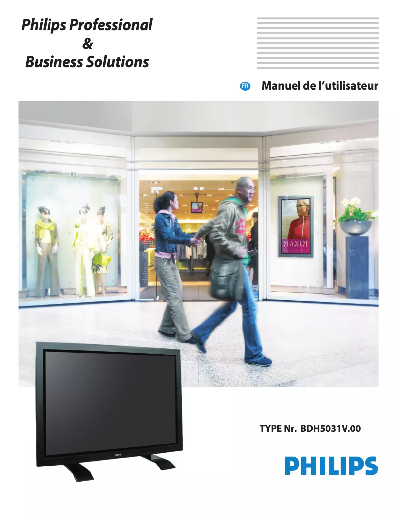 Page n°1 - Manuel utilisateur Philips BDH5031V