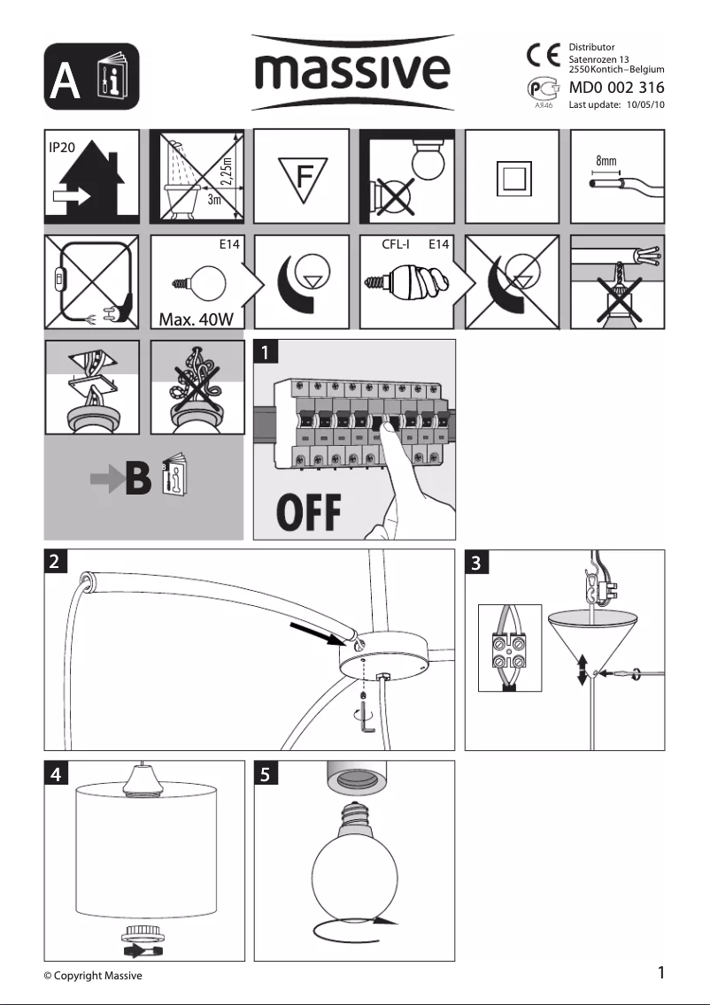 Page n°1 - Manuel utilisateur Massive Kico 40509/55/10