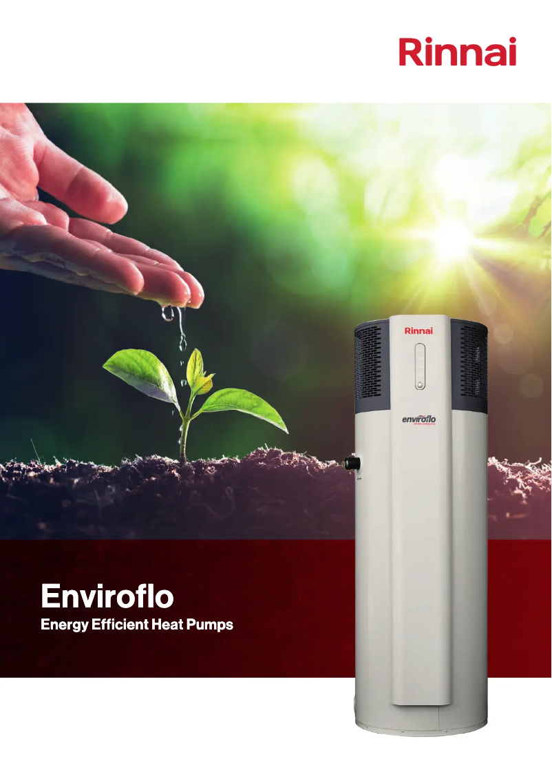 Page 1 de la notice Brochure Rinnai EHPA250VMAW