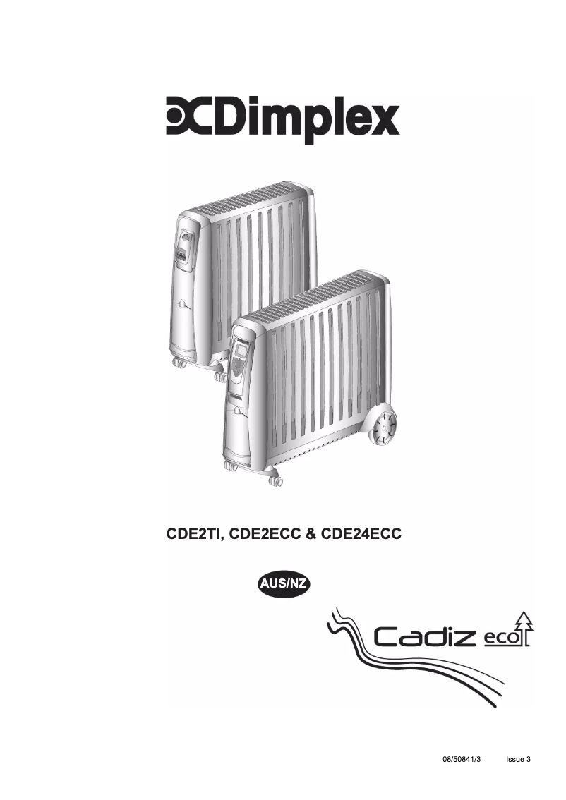 Image de la première page du manuel de l'appareil CDE24ECC