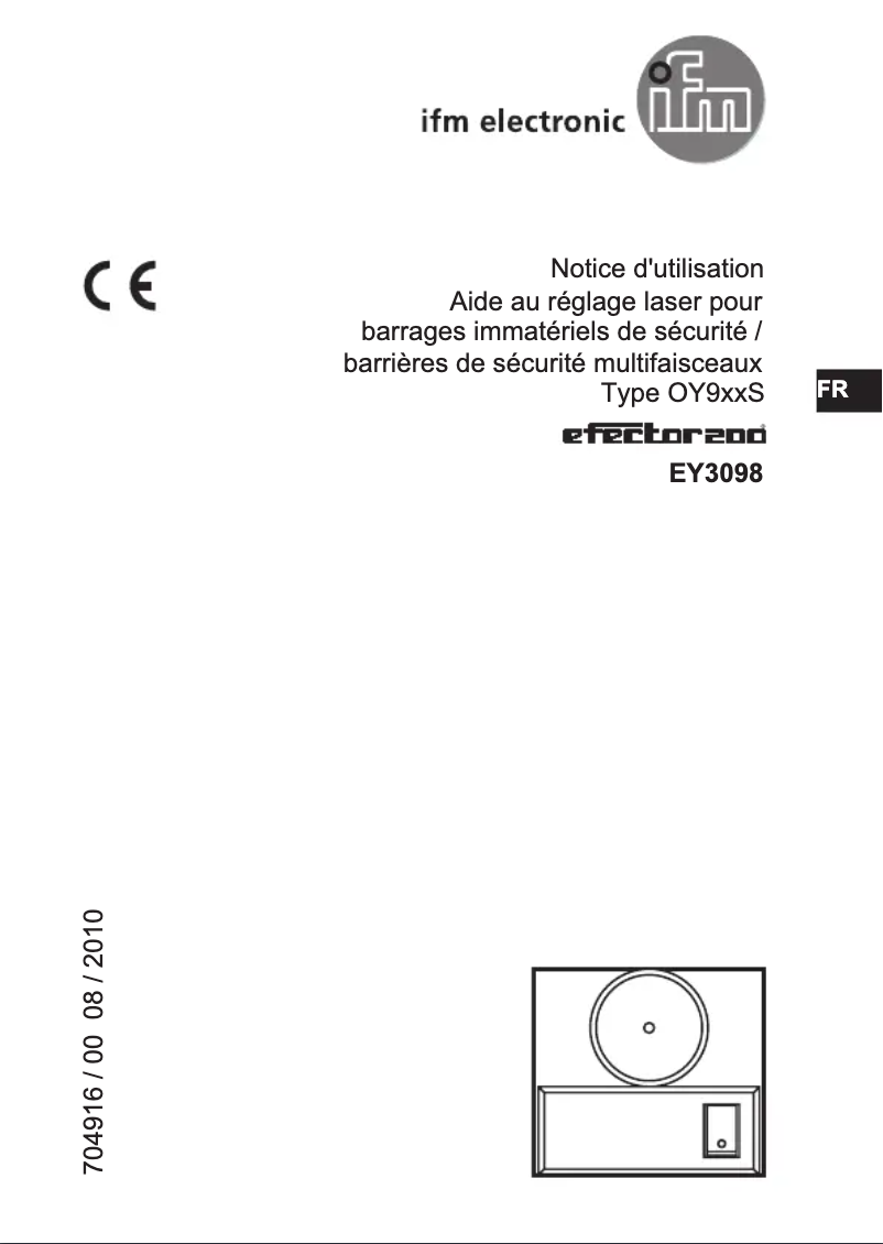 Page n°1 - Manuel utilisateur IFM EY3098