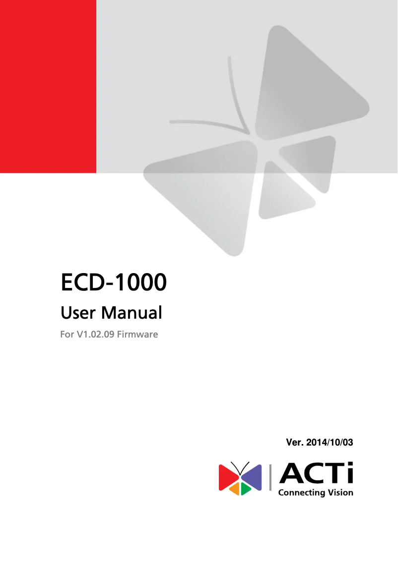 Image de la première page du manuel de l'appareil ECD-1000