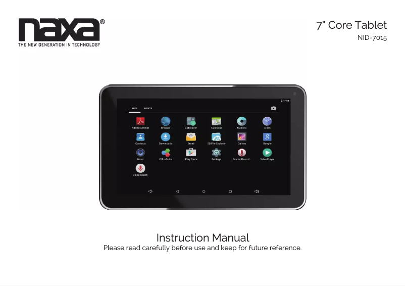 Página 1 del manual Manual de usuario Naxa NID-7015