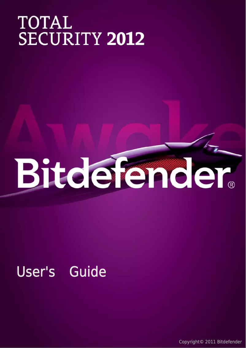 Page 1 de la notice Manuel utilisateur Bitdefender Total Security 2012