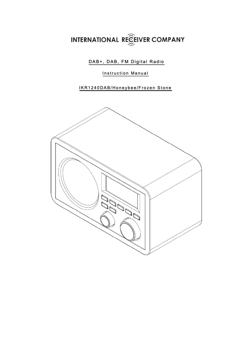 Page n°1 - Manuel utilisateur IRC IKR1440DAB