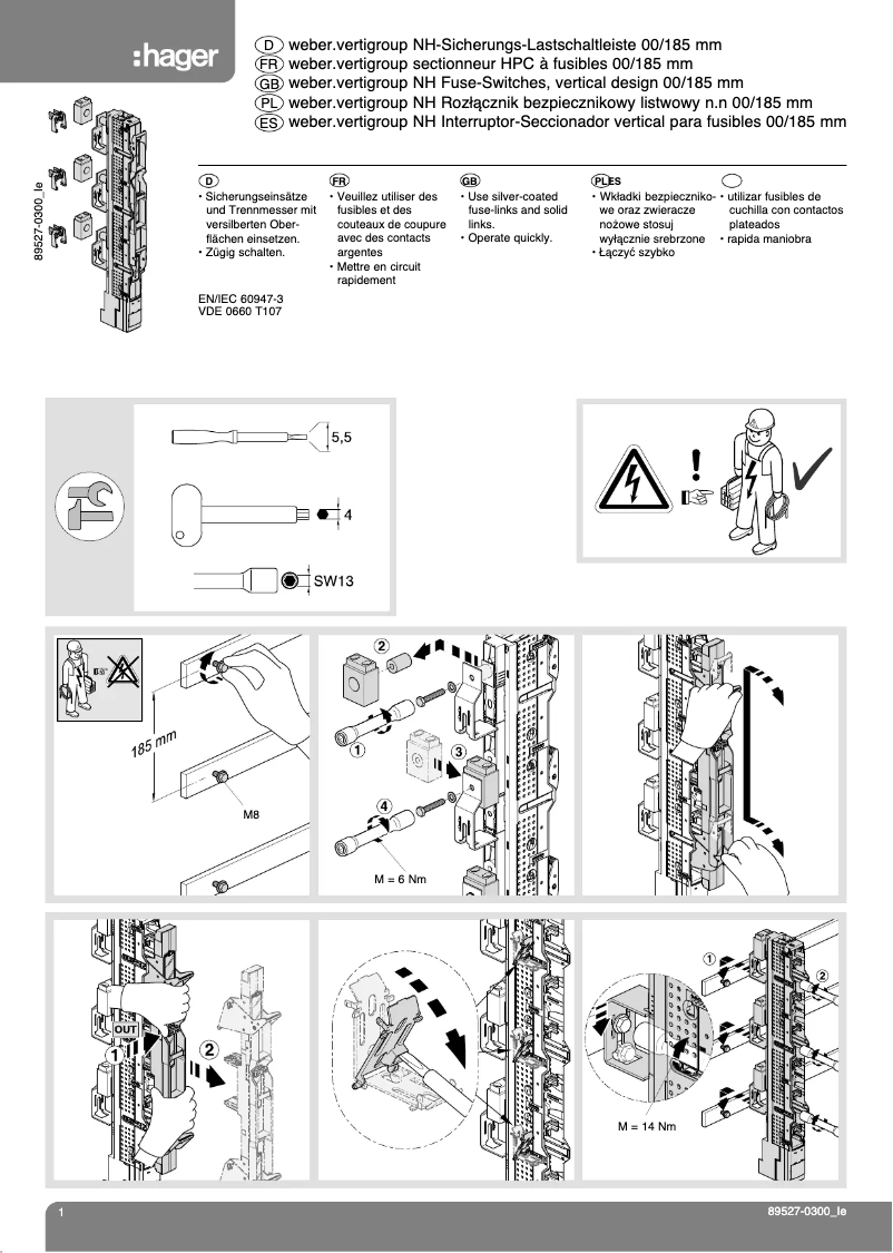 Page n°1 - Manuel utilisateur Hager LVSGW00TSPX