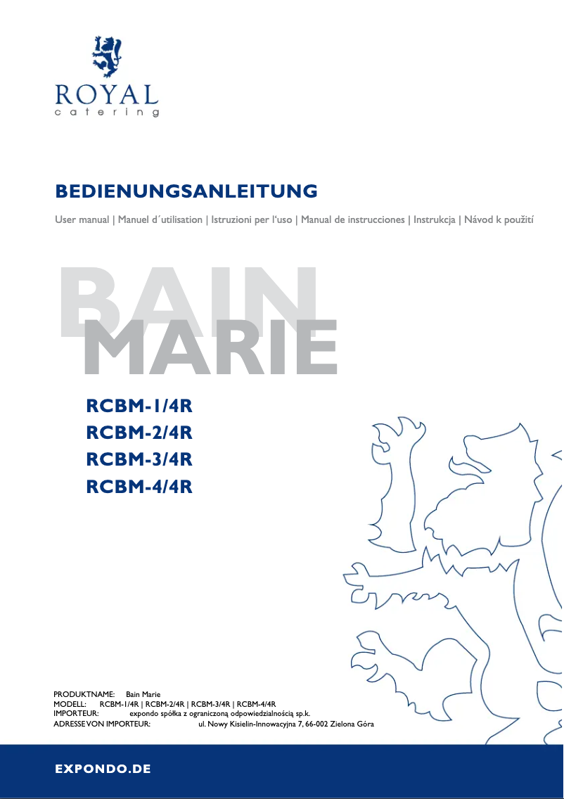 Imagen de la primera página del manual del dispositivo RCBM-2/4R