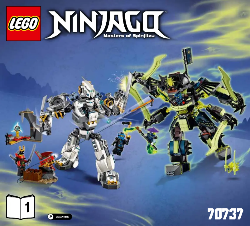 Page 1 de la notice Manuel utilisateur Lego Ninjago 70737