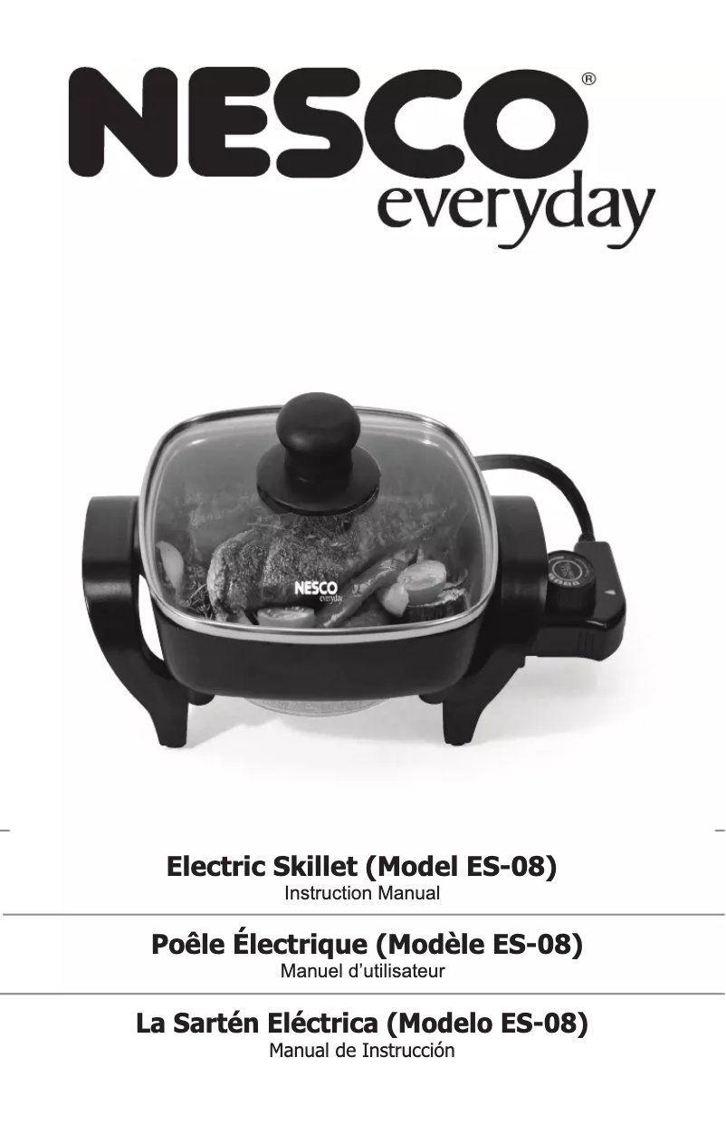 Page 1 de la notice Manuel utilisateur Nesco ES-08