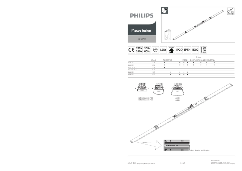 Page n°1 - Manuel utilisateur Philips LL512X