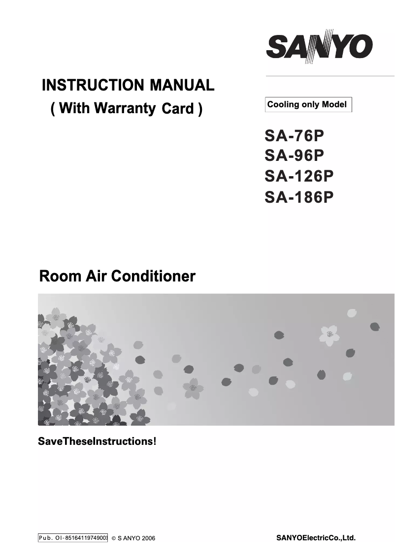 Image de la première page du manuel de l'appareil SA-186P