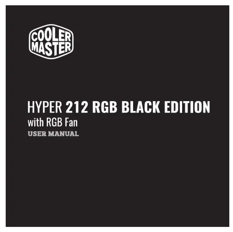 Page 1 de la notice Manuel utilisateur Cooler Master Hyper 212 Black Edition
