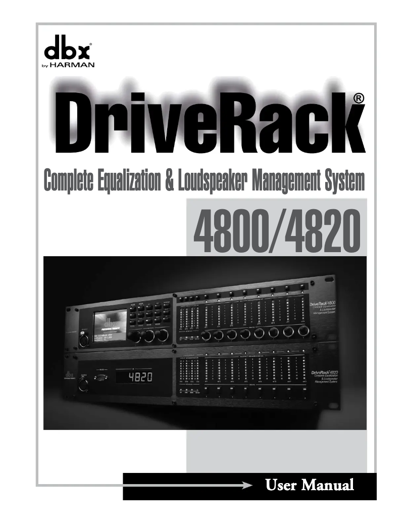Página 1 del manual Manual de usuario DBX DriveRack 4800