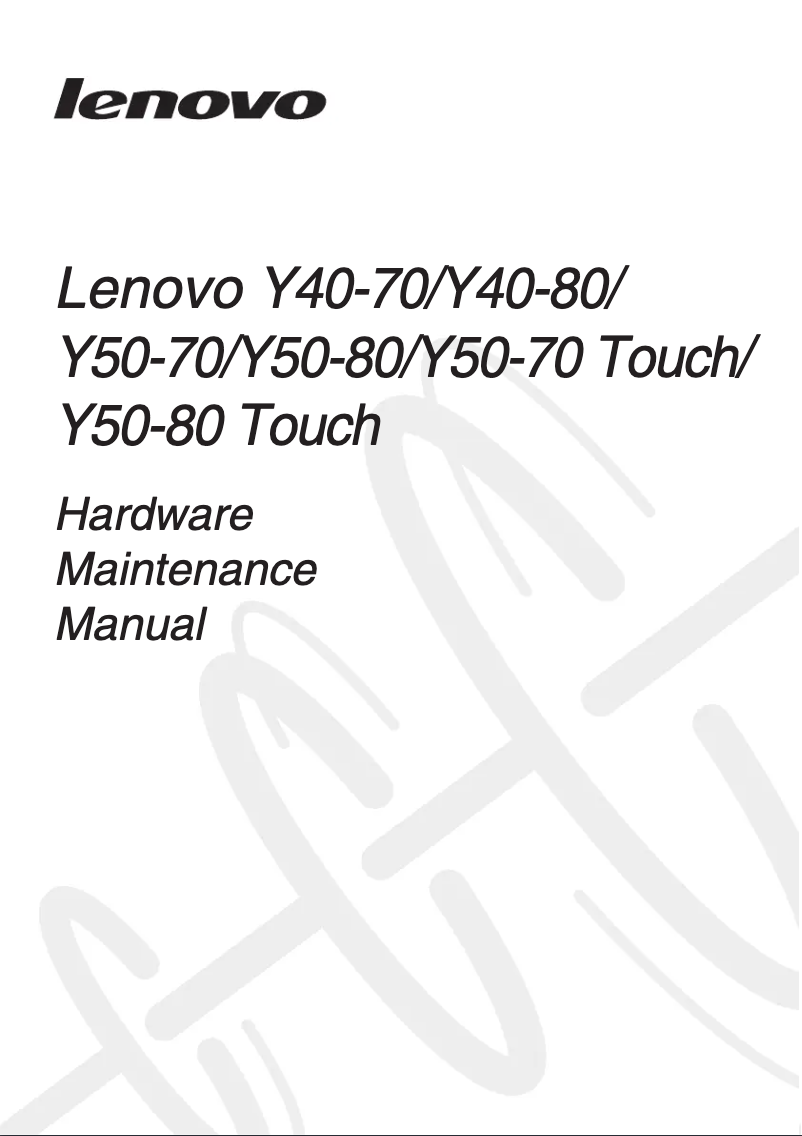 Page n°1 - Manuel utilisateur Lenovo IdeaPad Y40-70