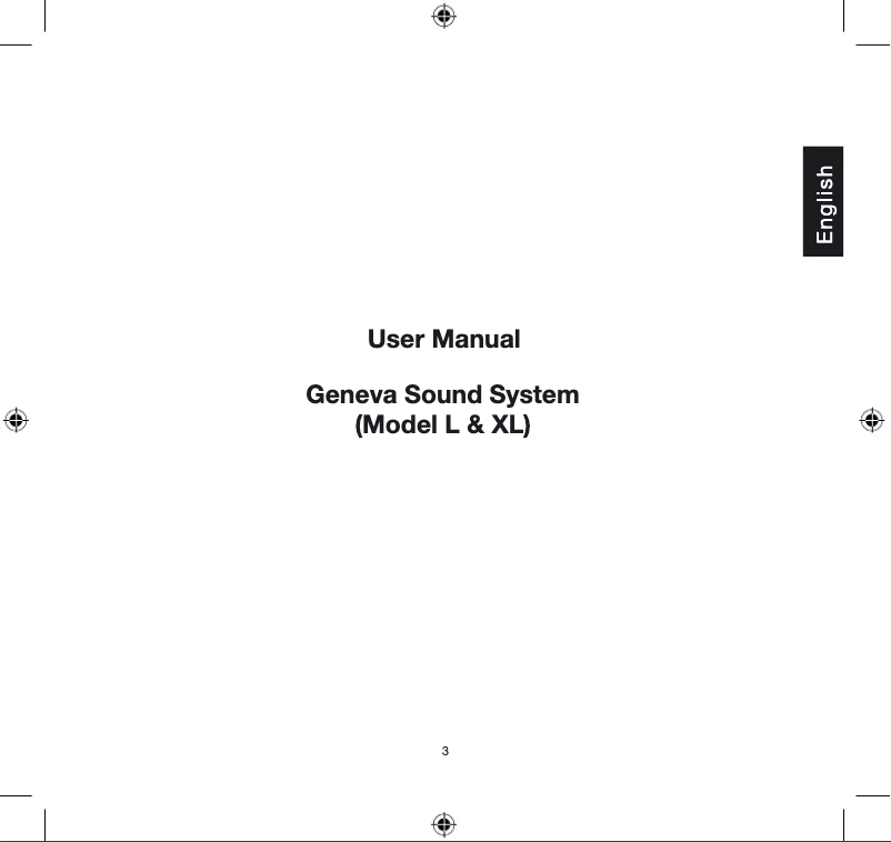 Page n°1 - Manuel utilisateur Geneva Model XL