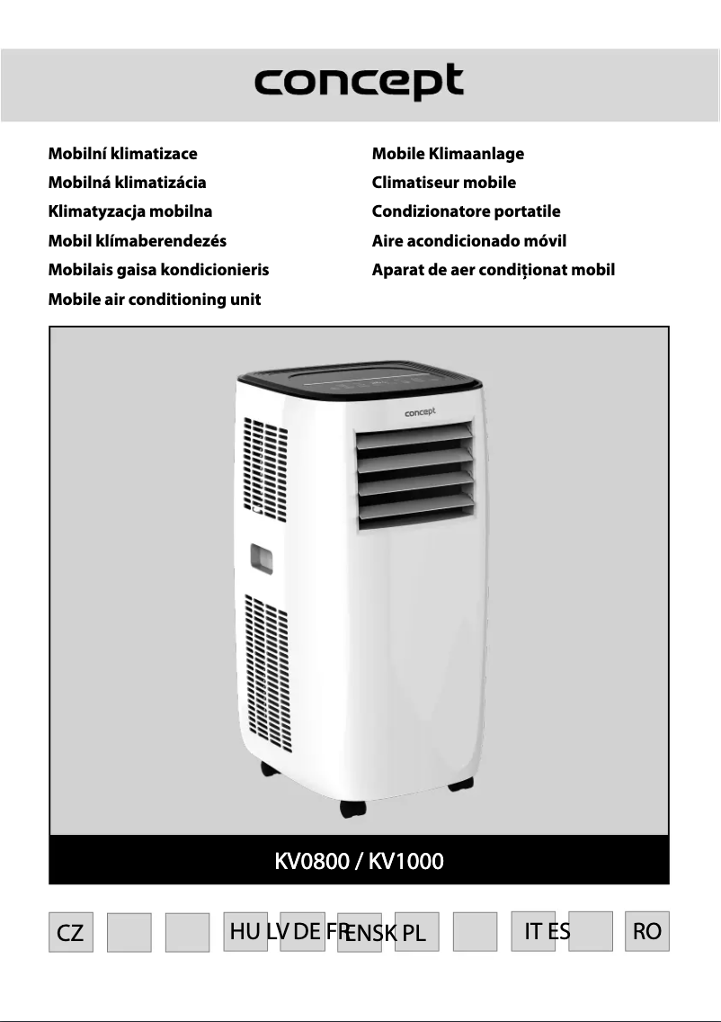 Page 1 de la notice Manuel utilisateur Concept KV0800