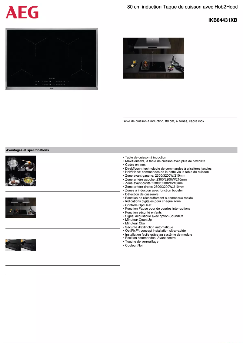 Image de la première page du manuel de l'appareil IKB84431XB