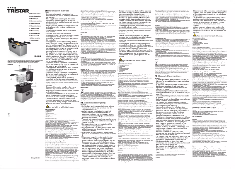 Page 1 de la notice Manuel utilisateur TriStar FR-6902GR