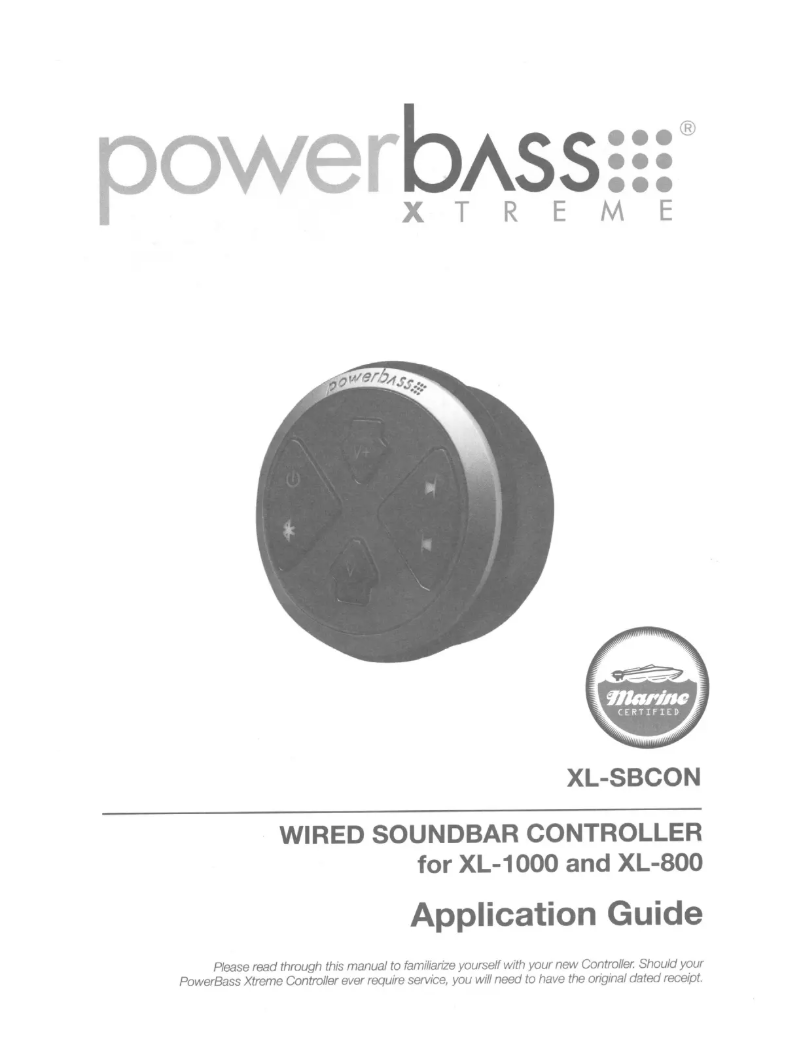 Page n°1 - Manuel utilisateur PowerBass XL-SBCON