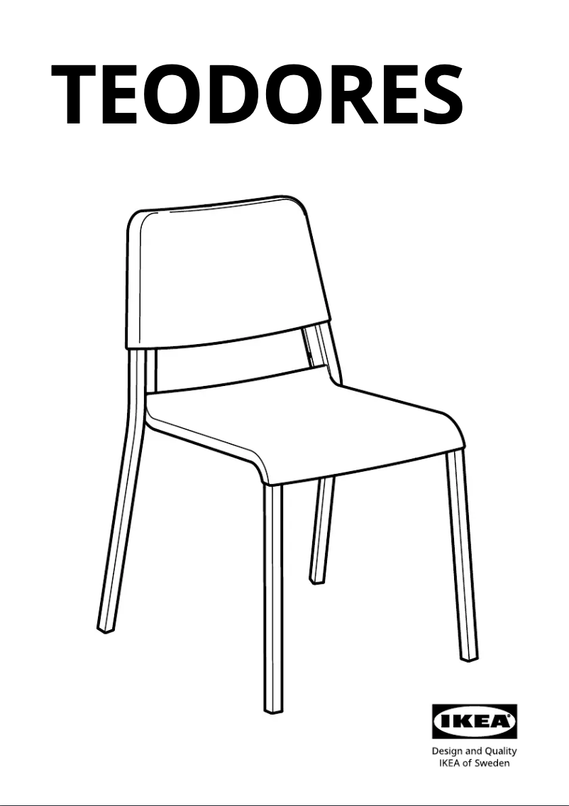 Page 1 de la notice Manuel utilisateur Ikea TEODORES 505.306.29