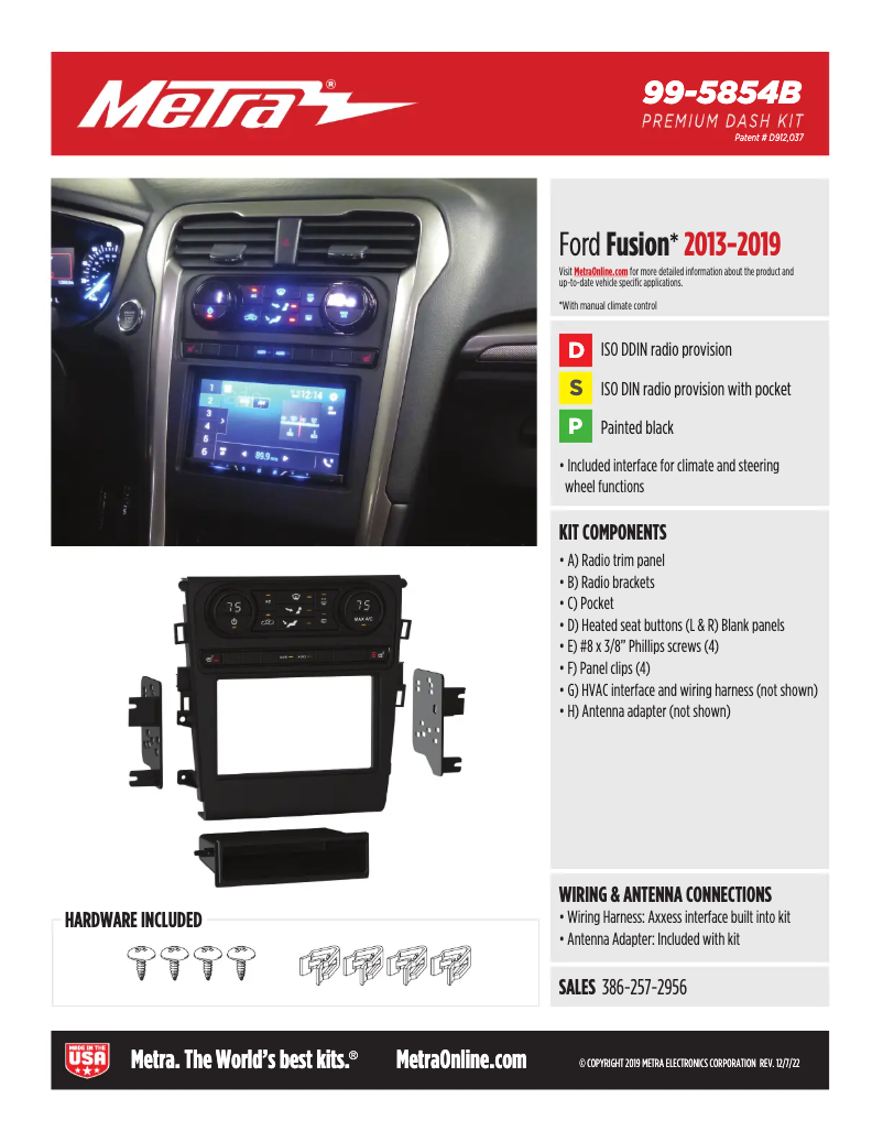 Página 1 del manual Ficha técnica AXESS 99-5854B