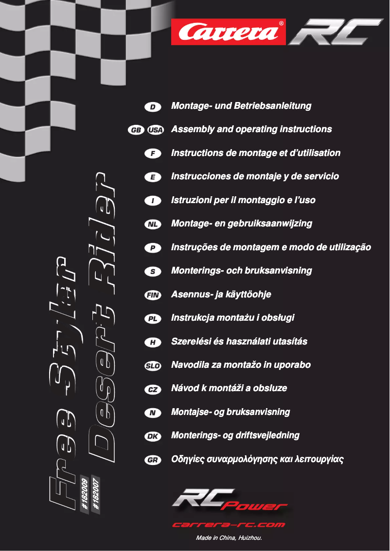 Page 1 of the manual User Manual Carrera Desert Rider