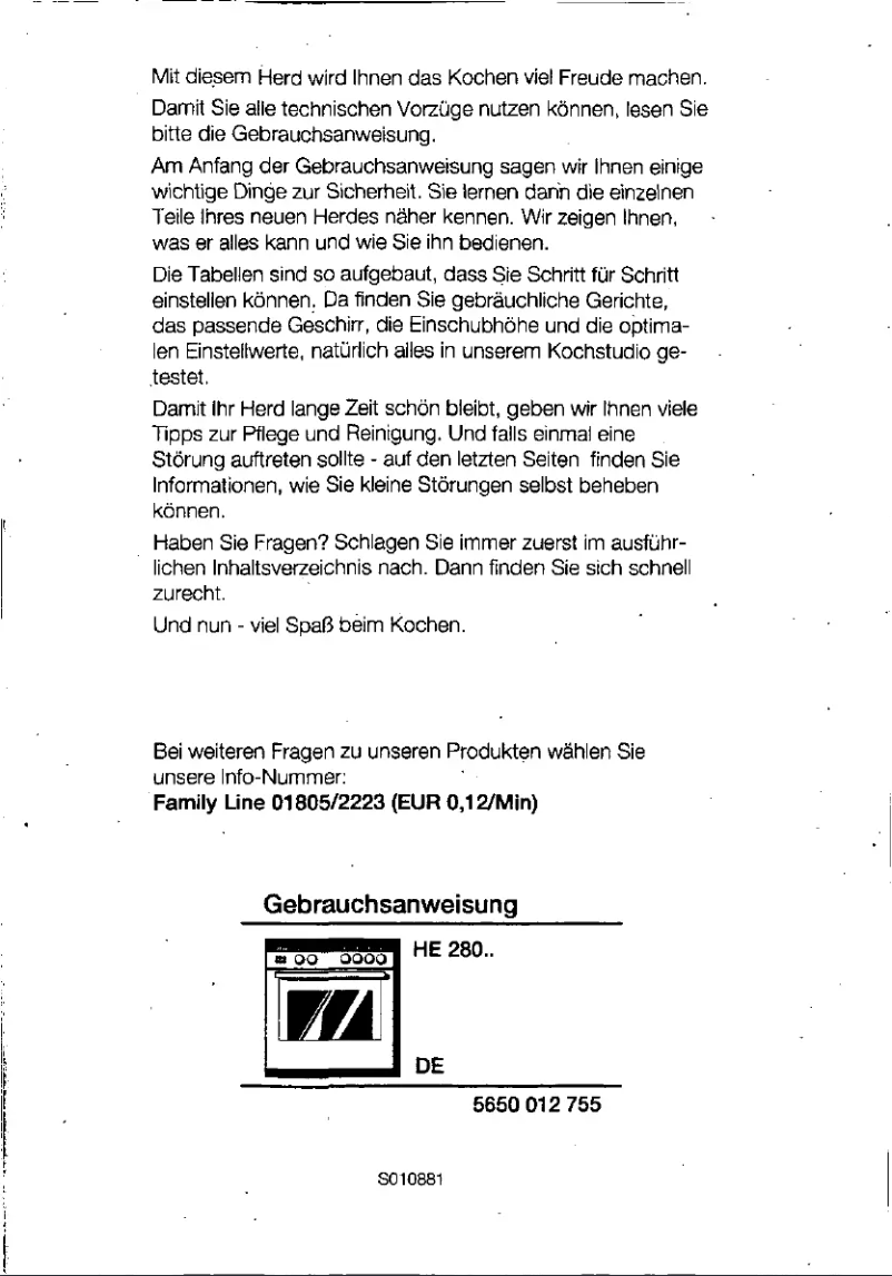 Page 1 de la notice Manuel utilisateur Siemens HE28064