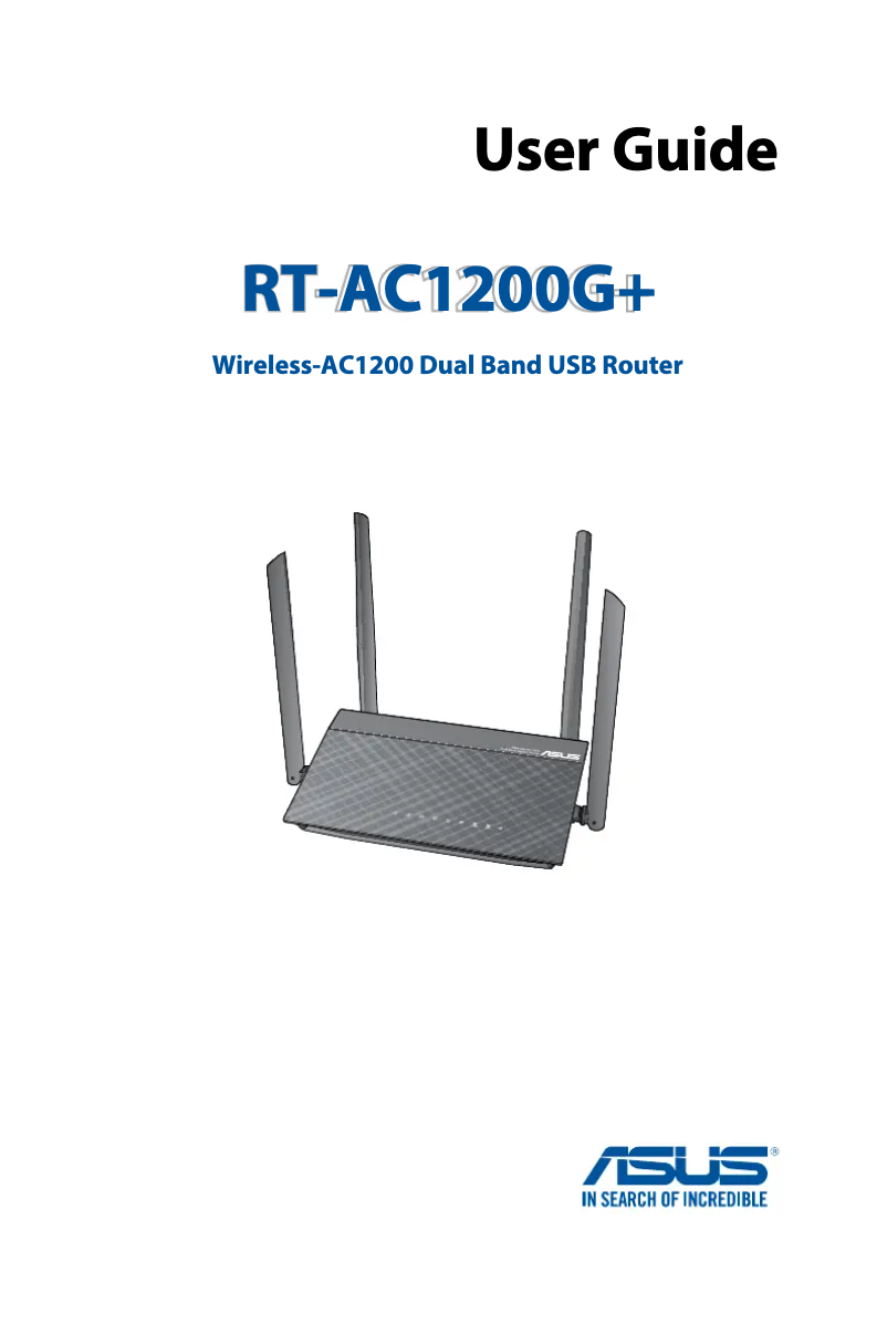 Image de la première page du manuel de l'appareil RT-AC1200G Plus