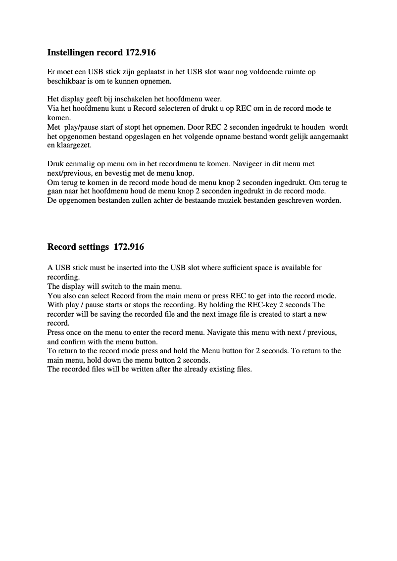 Image de la première page du manuel de l'appareil STM-3005REC