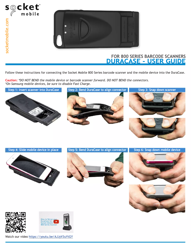 Page 1 de la notice Manuel utilisateur Socket Mobile AC4093-1669