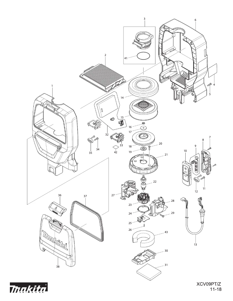 Page n°1 - Manuel utilisateur Makita XCV09PT