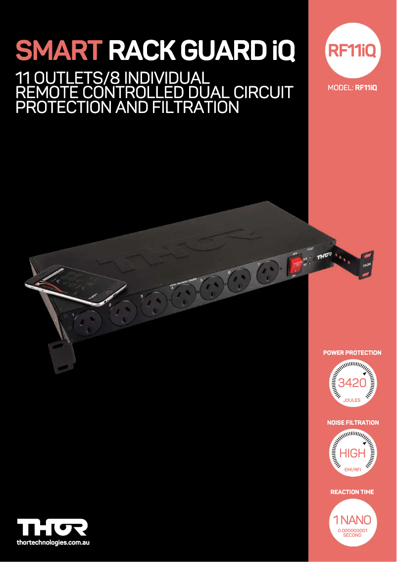 Página 1 del manual Ficha técnica Thor RF11IQ