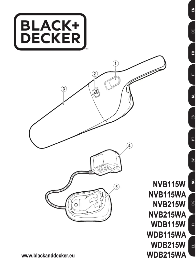 Page 1 de la notice Manuel utilisateur Black & Decker NVB115WA
