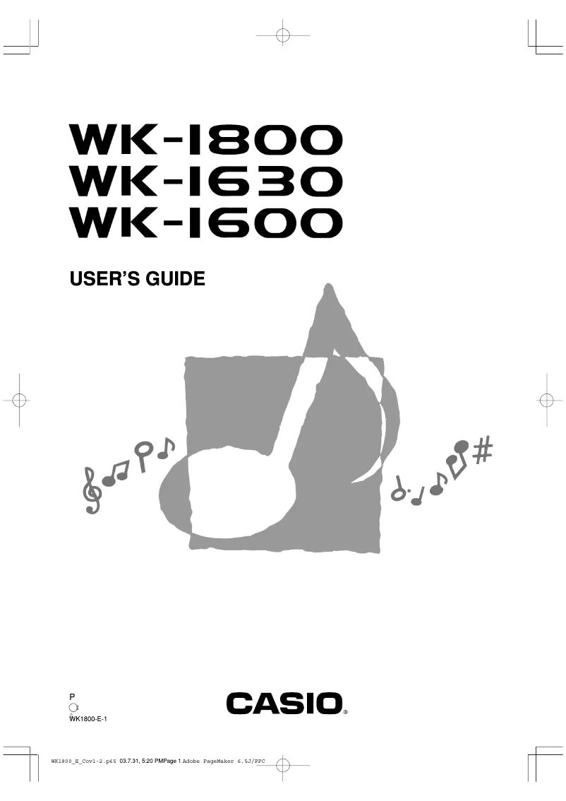 Page 1 de la notice Manuel utilisateur Casio WK-1600