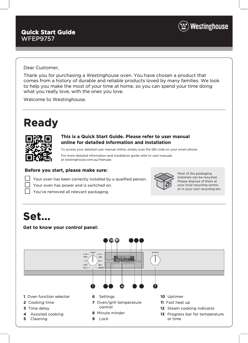Image de la première page du manuel de l'appareil WFEP9757DD