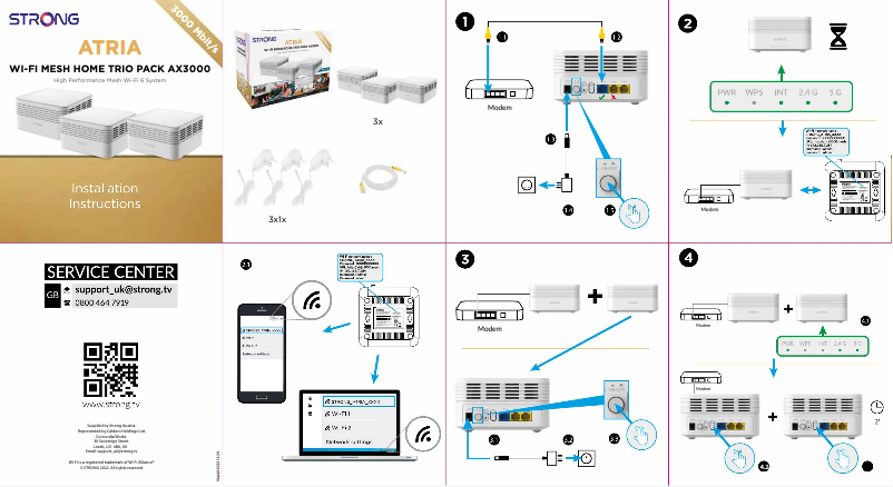 Page 1 de la notice Manuel utilisateur Strong ATRIA Mesh Triple Pack AX3000
