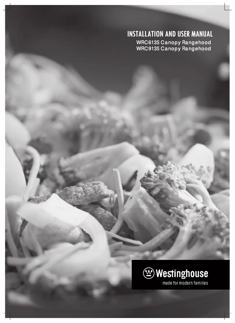Page n°1 - Mode d'emploi Westinghouse WRC913S