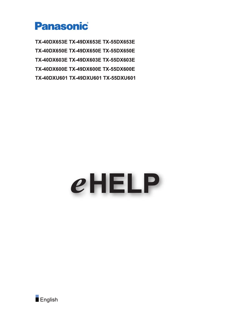 Page 1 de la notice Manuel utilisateur Panasonic Viera TX-55DX650E