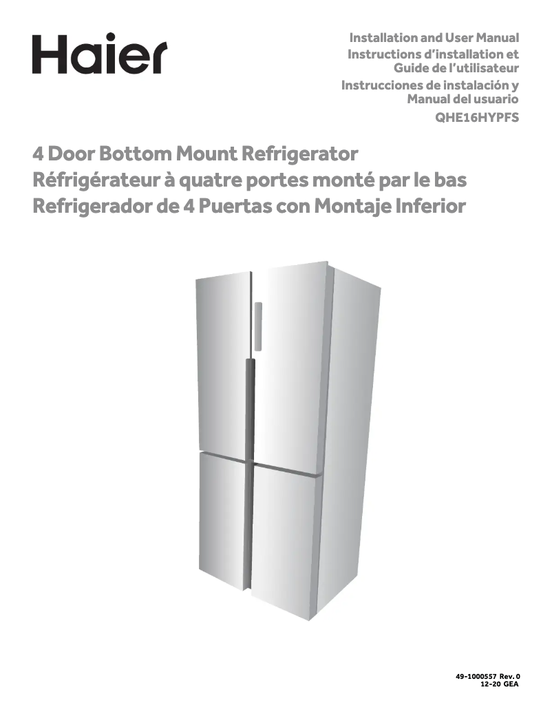 Page n°1 - Guide d'installation Haier QHE16HYPFS