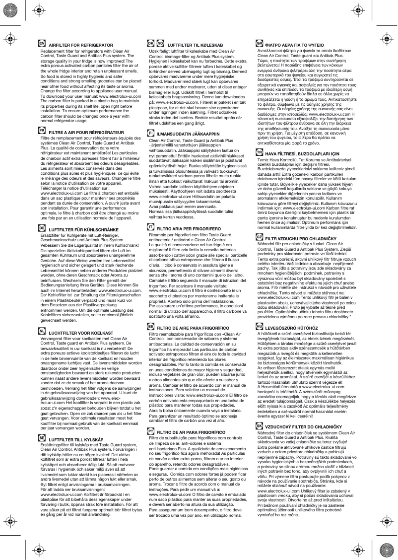 Page n°1 - Manuel utilisateur AEG E3RWAF01