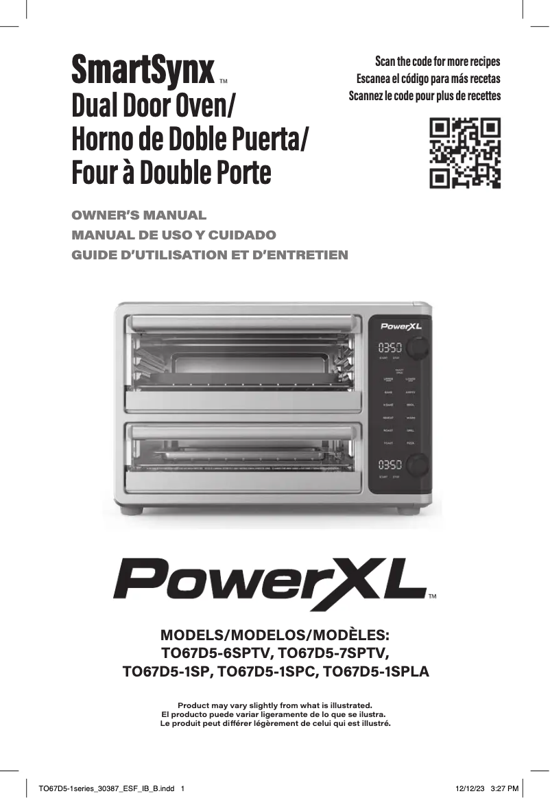 Image de la première page du manuel de l'appareil SmartSynx TO67D5-1SP