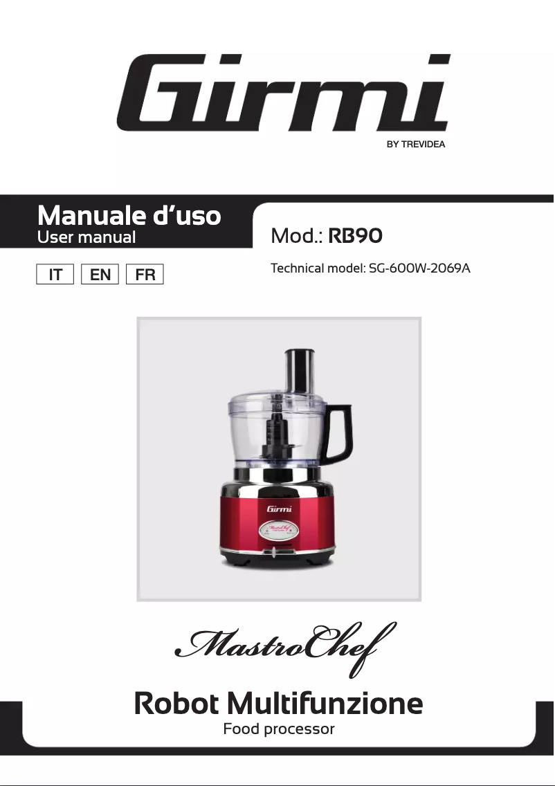 Página 1 del manual Manual de usuario Girmi RB90