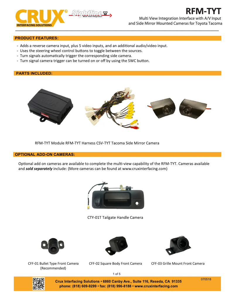 Image de la première page du manuel de l'appareil RFM-TYT