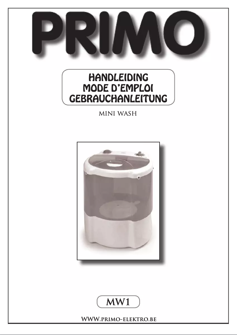 Page n°1 - Manuel utilisateur Primo MW1