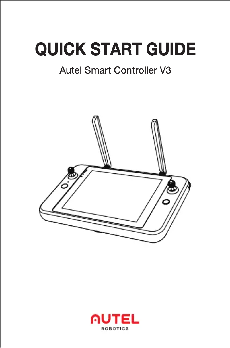 Image de la première page du manuel de l'appareil Smart Controller V3