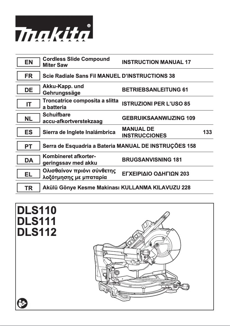 Page n°1 - Manuel utilisateur Makita DLS111