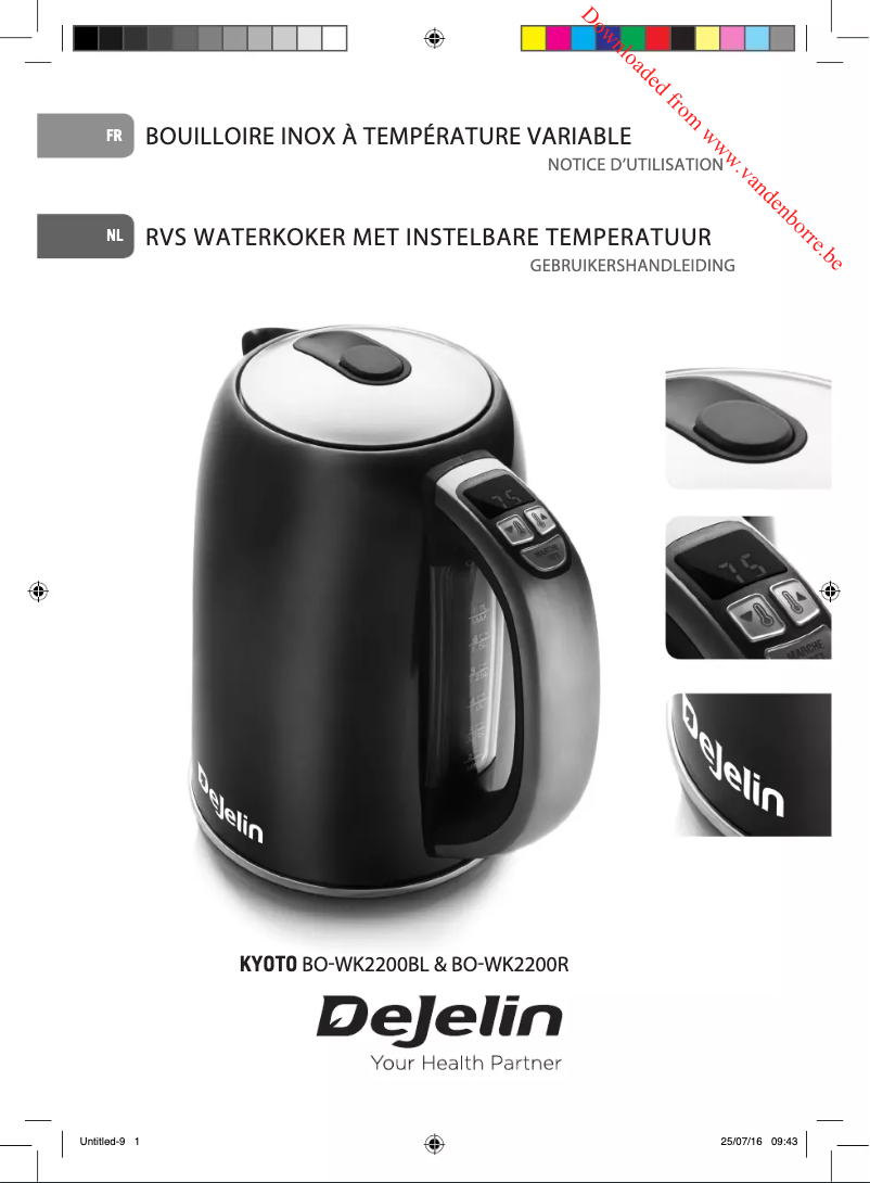 Página 1 del manual Manual de usuario Dejelin Kyoto BO-WK2200BL